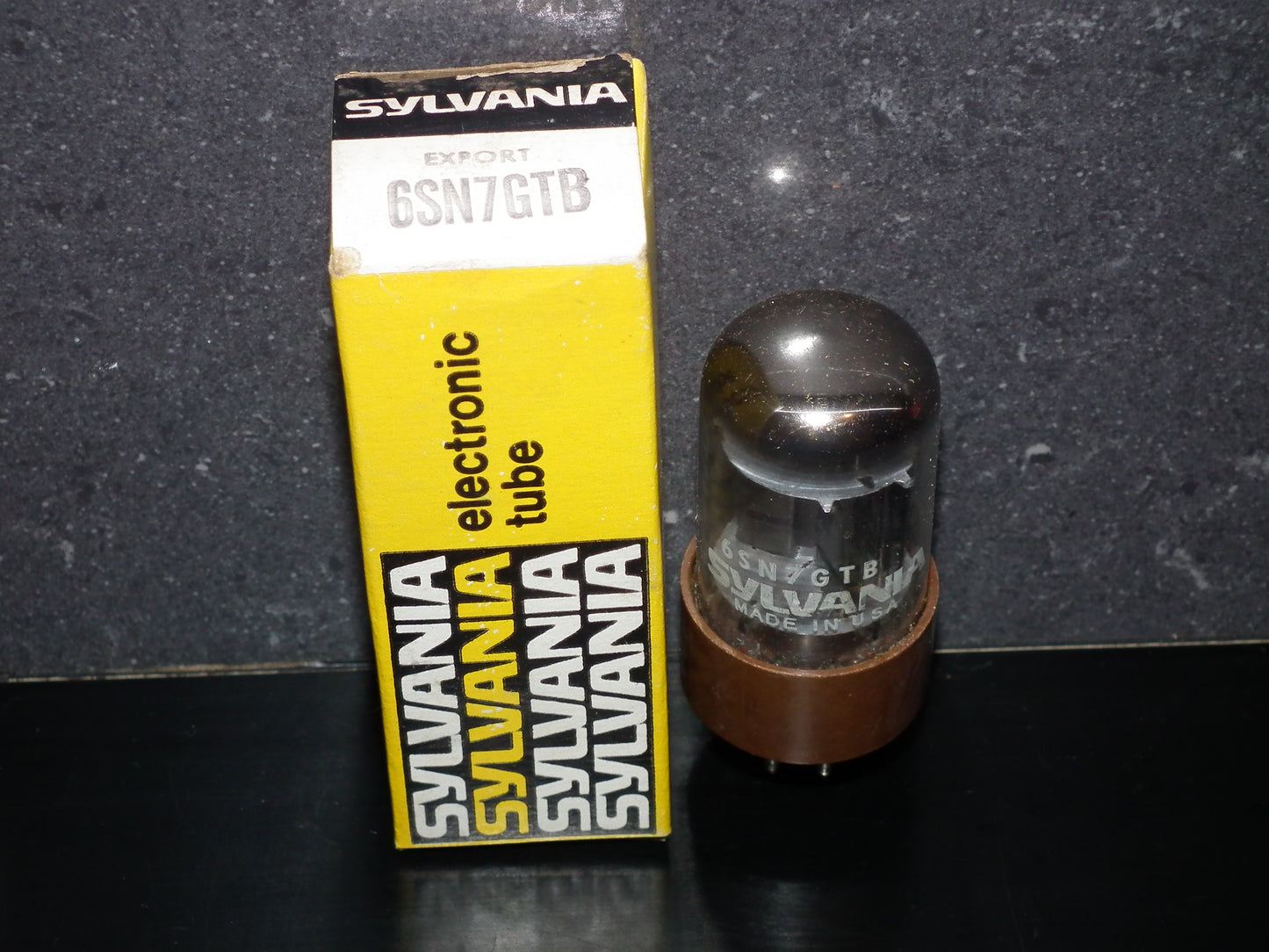 One 6SN7GTB Sylvania (1 pc) NOS NIB Tested Balanced Brown Base