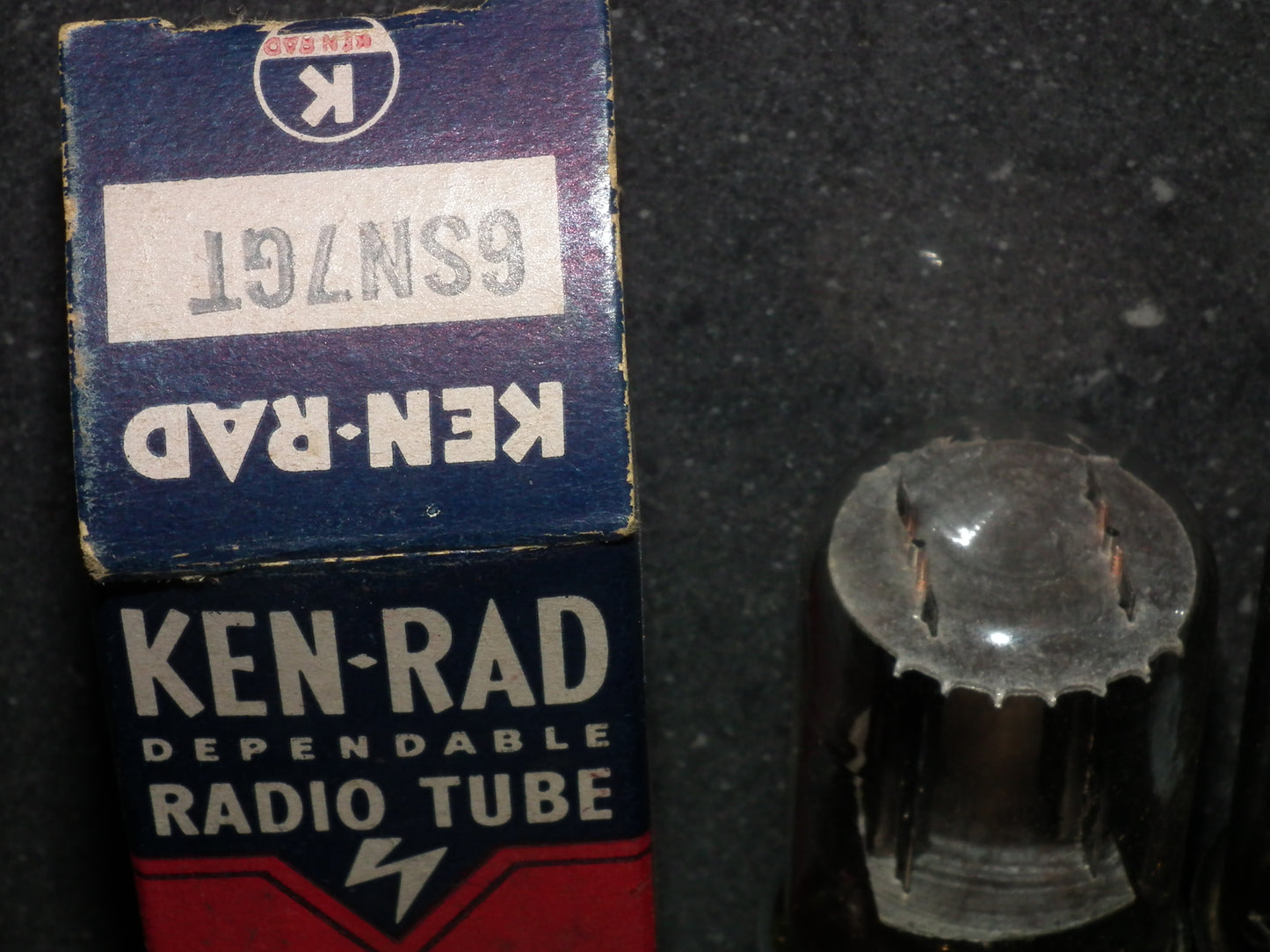6SN7GT Ken Rad Square Getter 188 Codes Matched Pair (2 tubes)