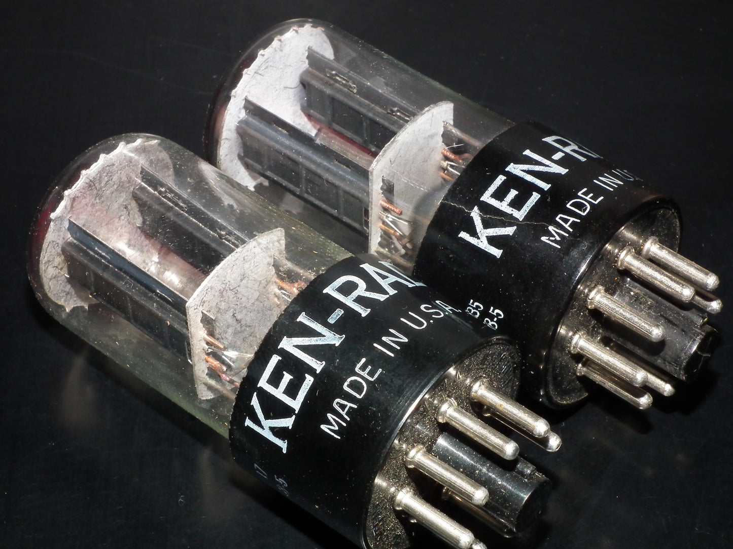 6SN7GT Ken Rad Square Getter 188 Codes Matched Pair (2 tubes)