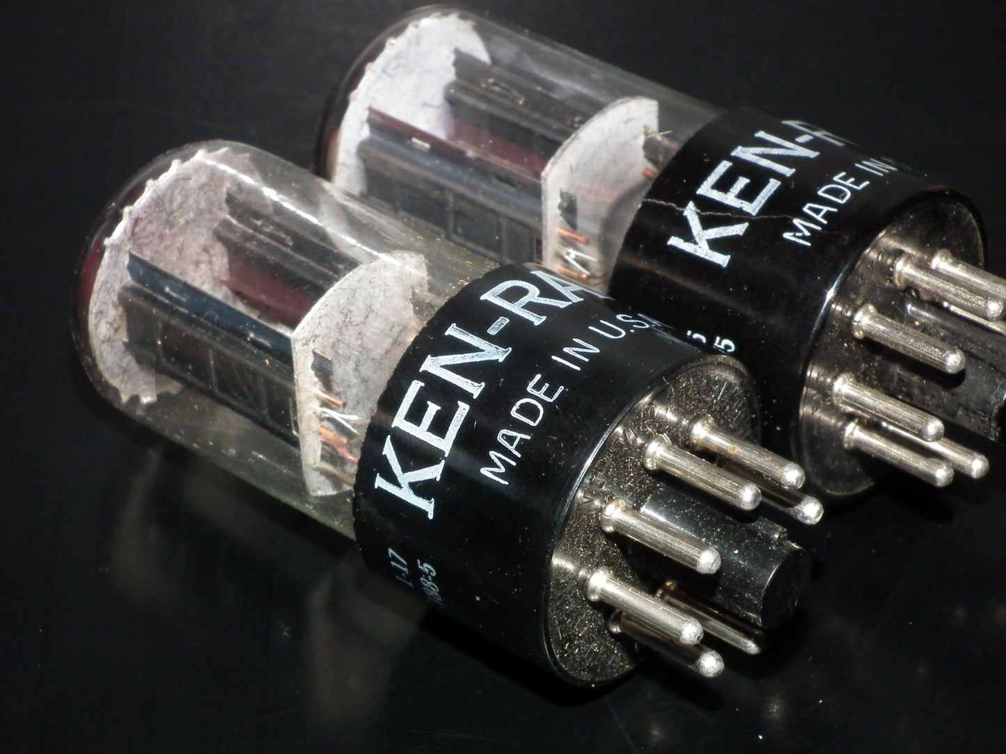 6SN7GT Ken Rad Square Getter 188 Codes Matched Pair (2 tubes)