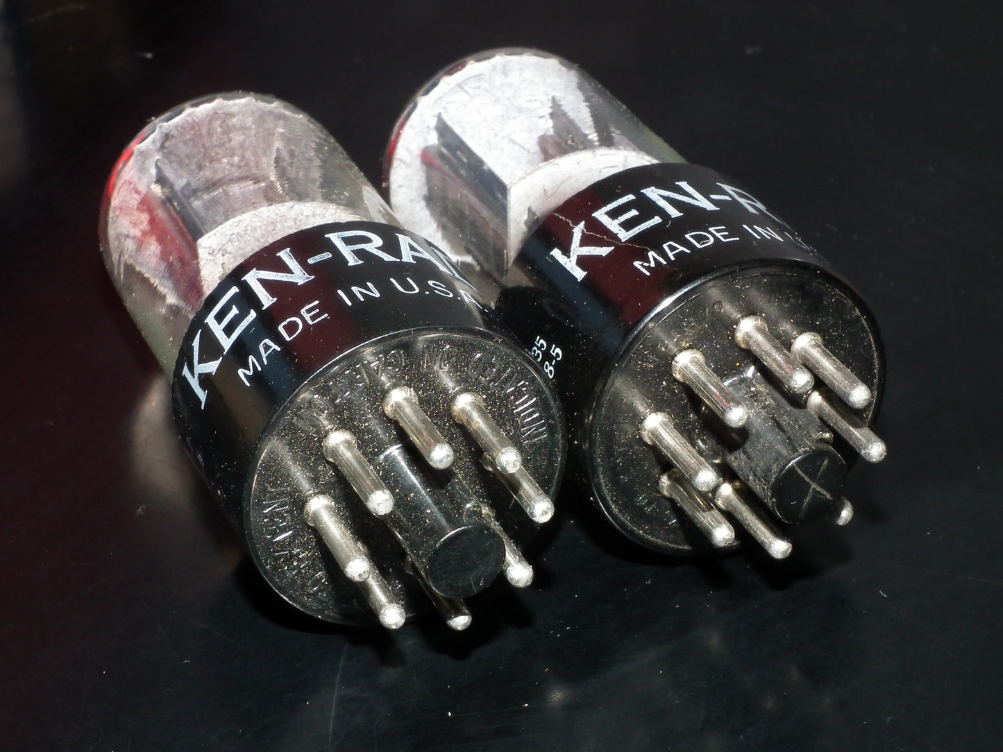 6SN7GT Ken Rad Square Getter 188 Codes Matched Pair (2 tubes)