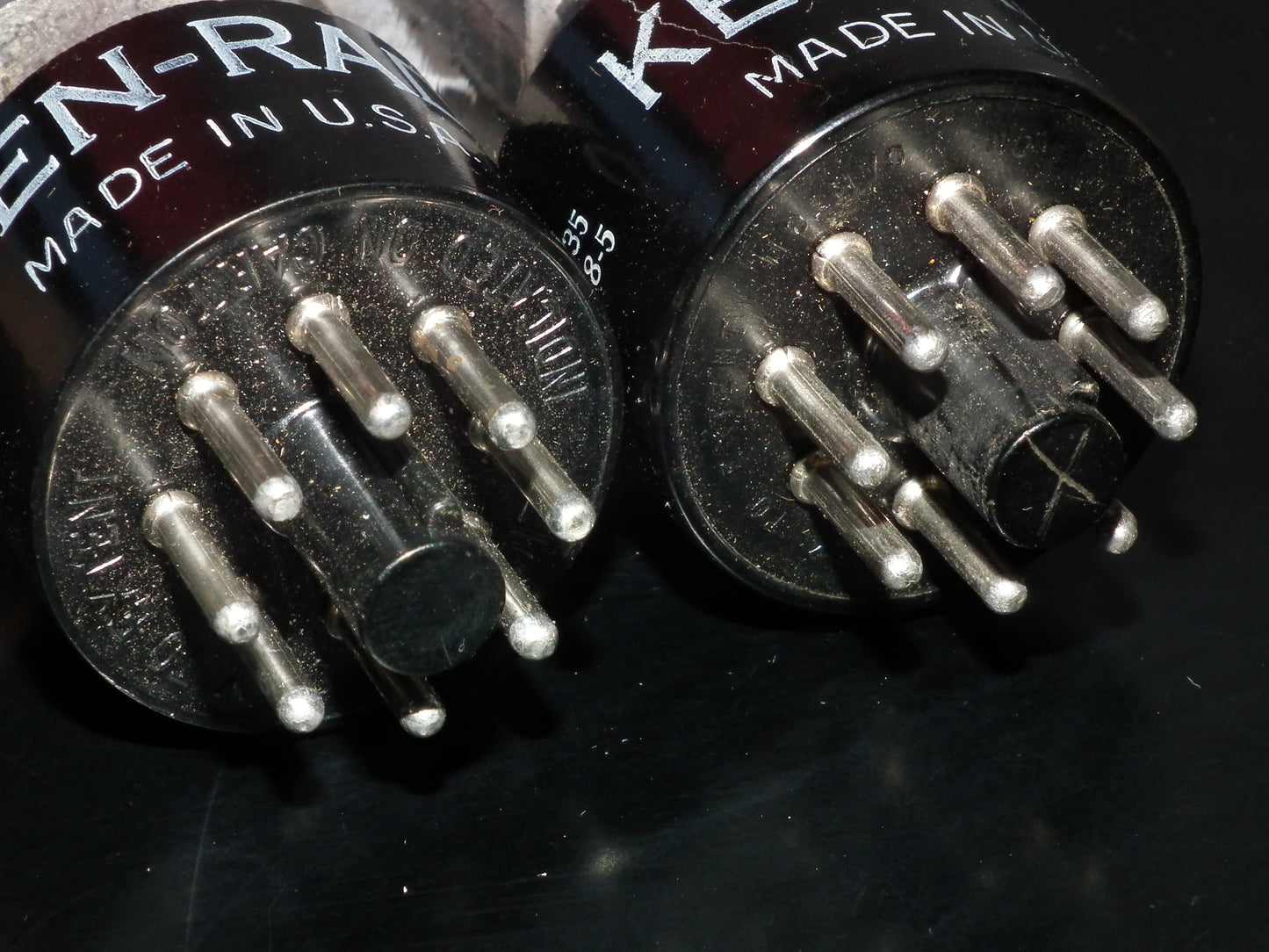 6SN7GT Ken Rad Square Getter 188 Codes Matched Pair (2 tubes)
