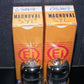 Matched Pair RARE 6SN7WGT Sylvania NOS Chrome Tops RARE Brown base JAN CHS