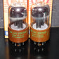 Matched Pair RARE 6SN7WGT Sylvania NOS Chrome Tops RARE Brown base JAN CHS