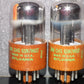Matched Pair RARE 6SN7WGT Sylvania NOS Chrome Tops RARE Brown base JAN CHS