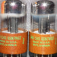 Matched Pair RARE 6SN7WGT Sylvania NOS Chrome Tops RARE Brown base JAN CHS