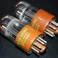 Matched Pair RARE 6SN7WGT Sylvania NOS Chrome Tops RARE Brown base JAN CHS