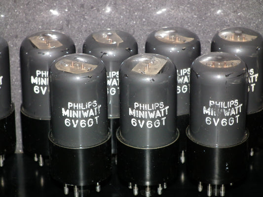 Platinum Matched Pair 6V6GT Philips Mazda 1959 Blues Babies
