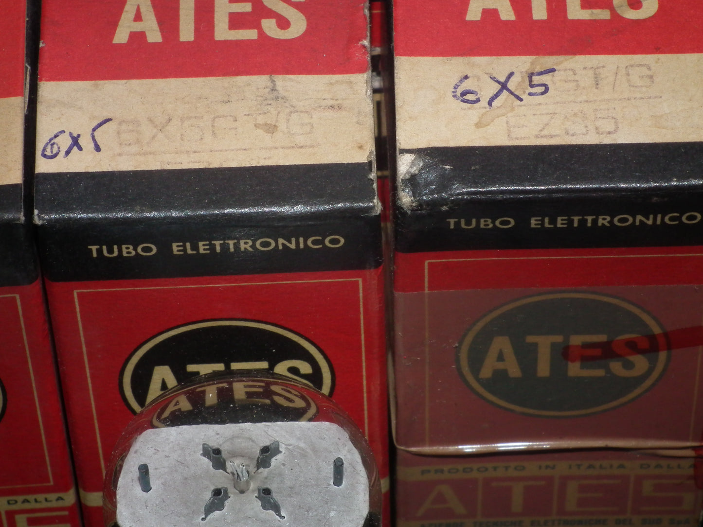 6X5GT RCA ATES NOS NIB Dual square getters