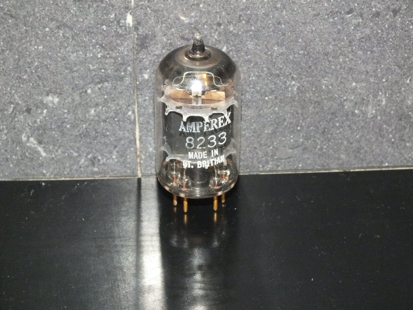 8233 Amperex Mullard E55L Gold Pins Black Anode - Carbonized Nickel