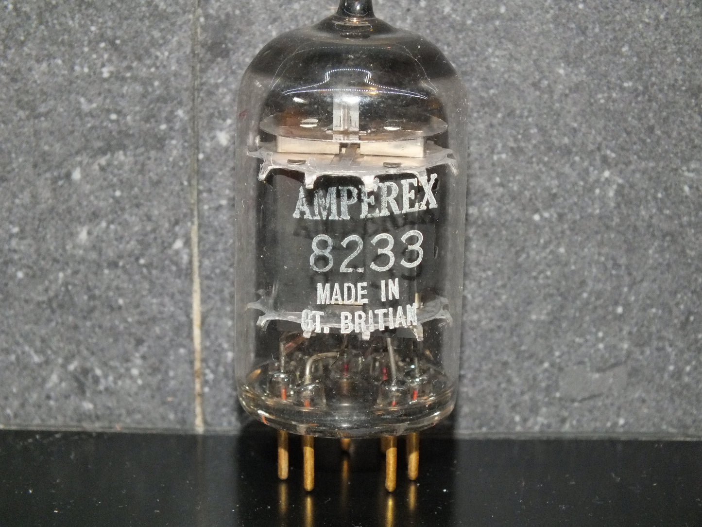 8233 Amperex Mullard E55L Gold Pins Black Anode - Carbonized Nickel