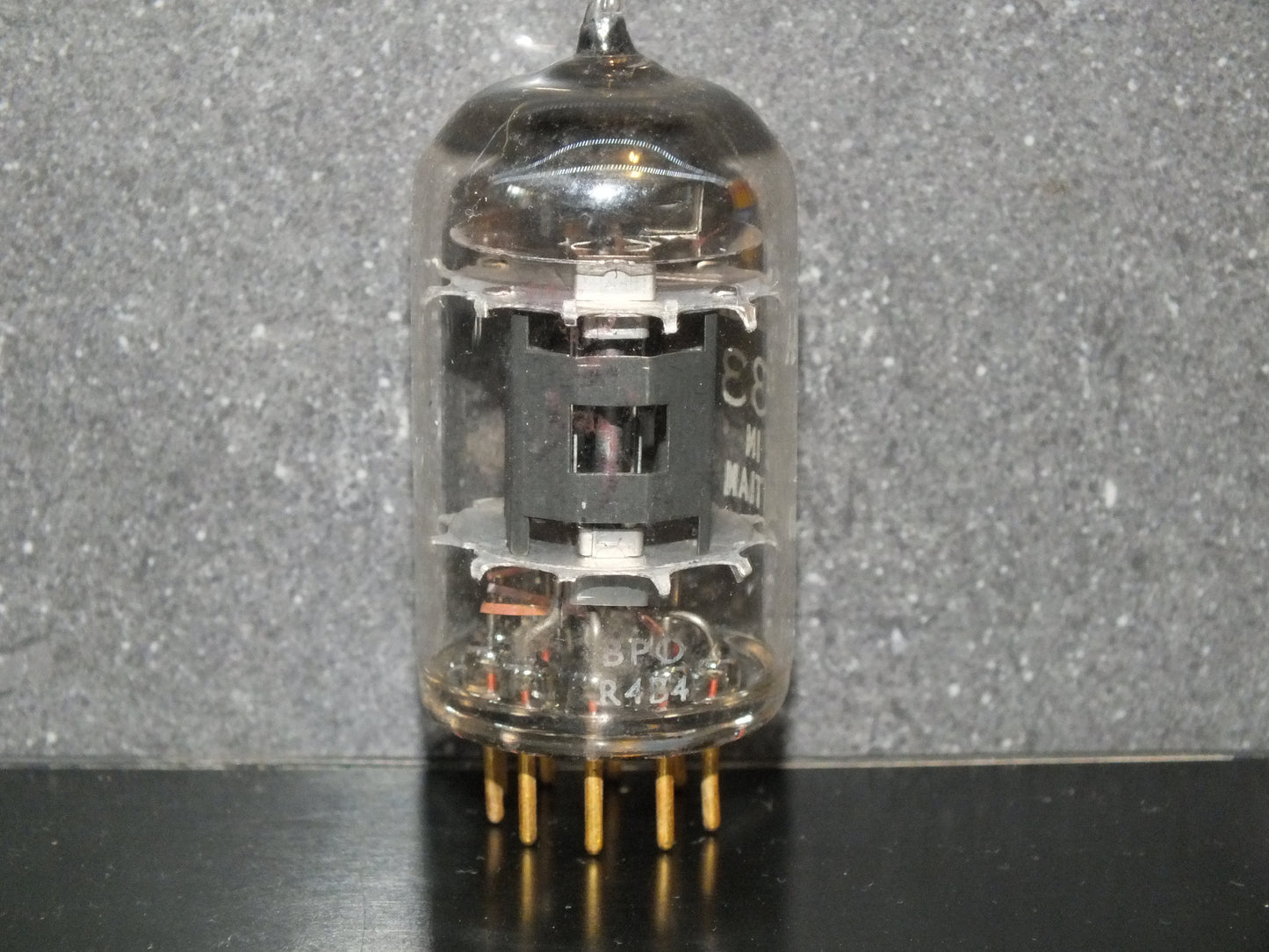 8233 Amperex Mullard E55L Gold Pins Black Anode - Carbonized Nickel