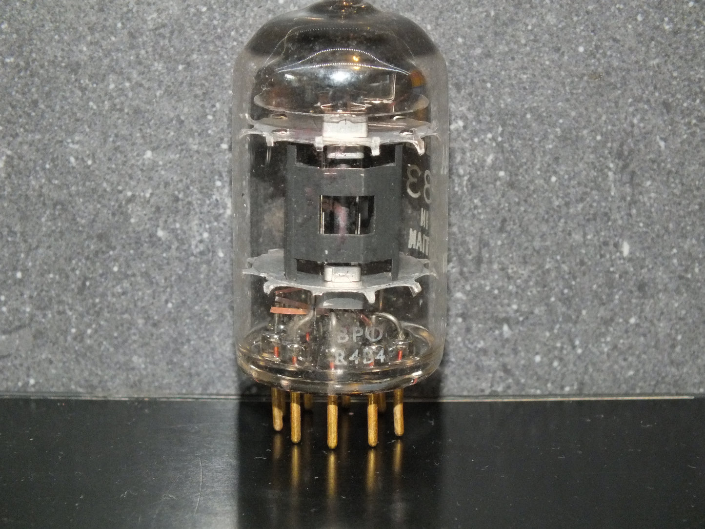 8233 Amperex Mullard E55L Gold Pins Black Anode - Carbonized Nickel