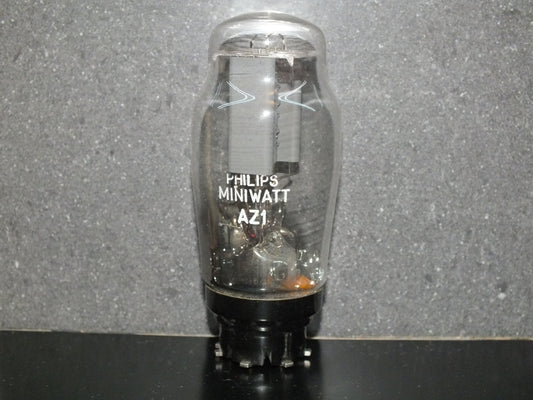 AZ1 Mullard Blackburn rebranded Philips, RARE Square Getter