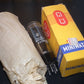 AZ50 Mullard Philips rectifier NOS NIB, dual OO getter, Blackburn 1963