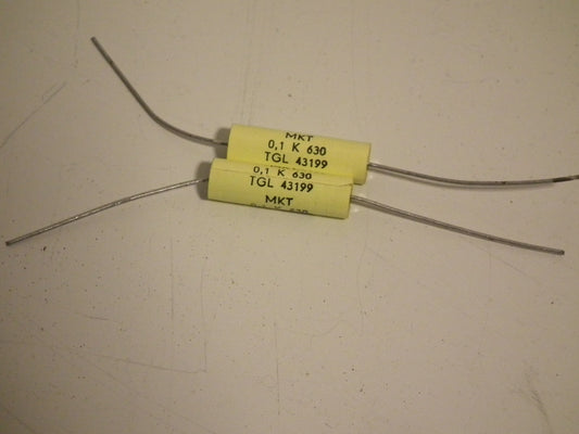 Two ARCOTRONICS MKT capacitors 0.1 uF 630V Metalized film Hi End Tube Audio