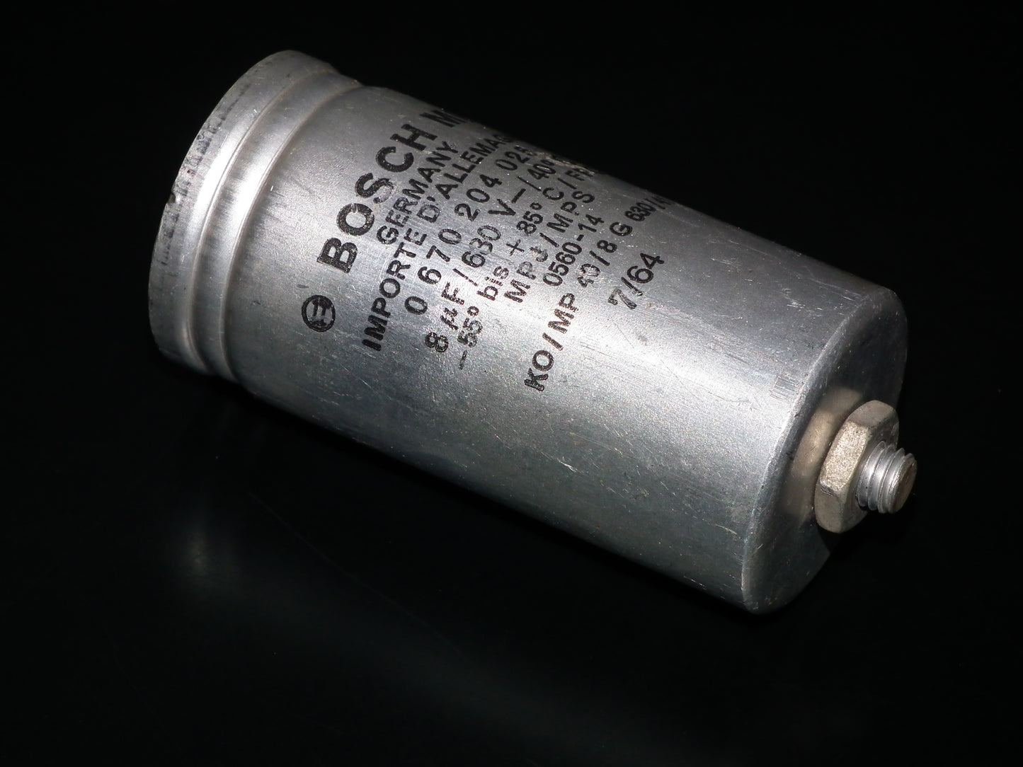 Bosch PIO capacitor 8uF 630V tube audio 8mfd (Siemens Klangfilm)