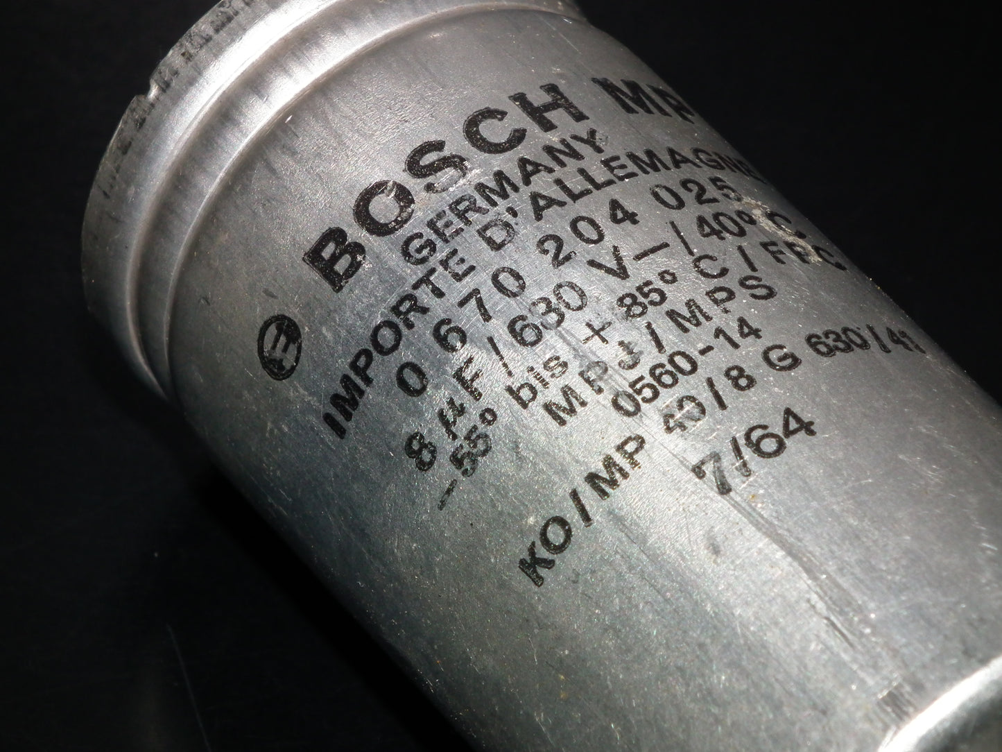 Bosch PIO capacitor 8uF 630V tube audio 8mfd (Siemens Klangfilm)