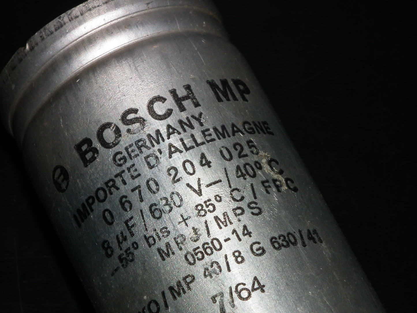 Bosch PIO capacitor 8uF 630V tube audio 8mfd (Siemens Klangfilm)