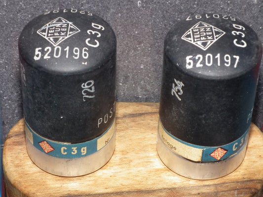 Pair (2 pcs) C3g Telefunken The same batch close code numbers Old Type