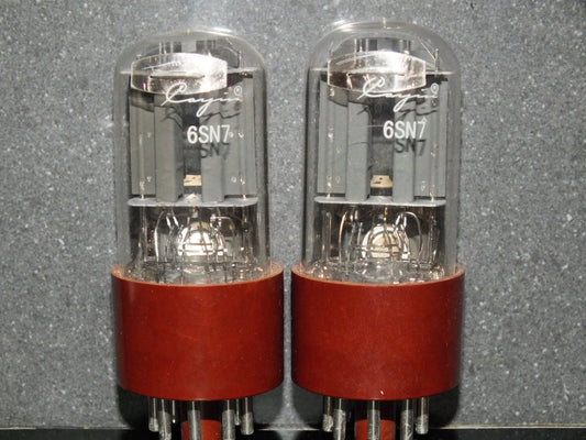 Matched Pair (2 tubes) 6SN7GT Cayin NOS Brown Base
