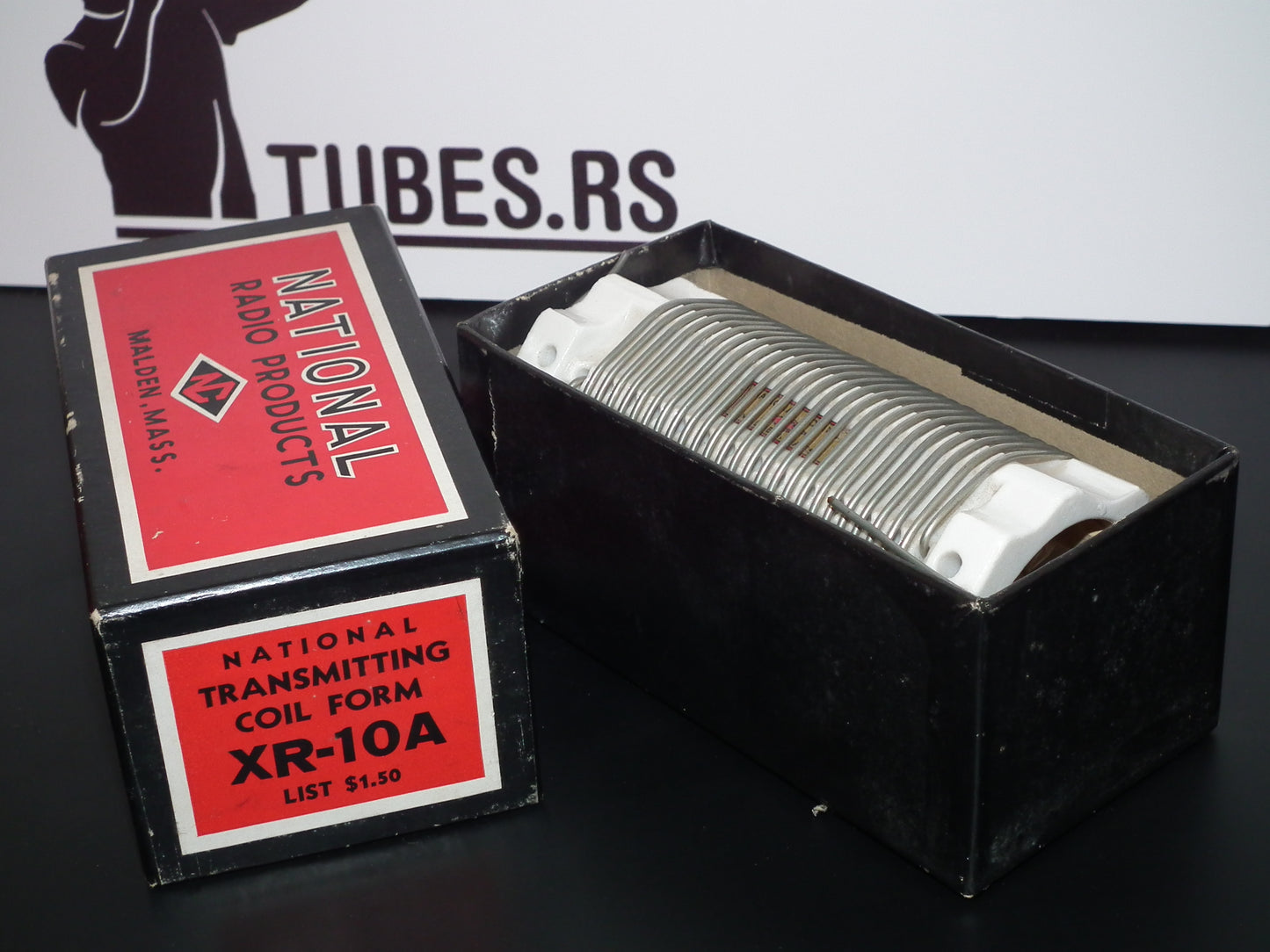 Vintage Ceramic Coil NATIONAL XR-10A NOS for HF Radiotransmitting