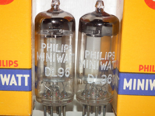 DL96 Philips NOS Platinum matched pair rare old type Valvo