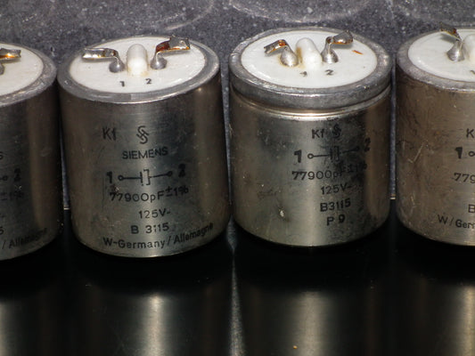 Genuine Siemens Klangfilm Polystyrene KF Capacitors 77900pF 125V +-1%