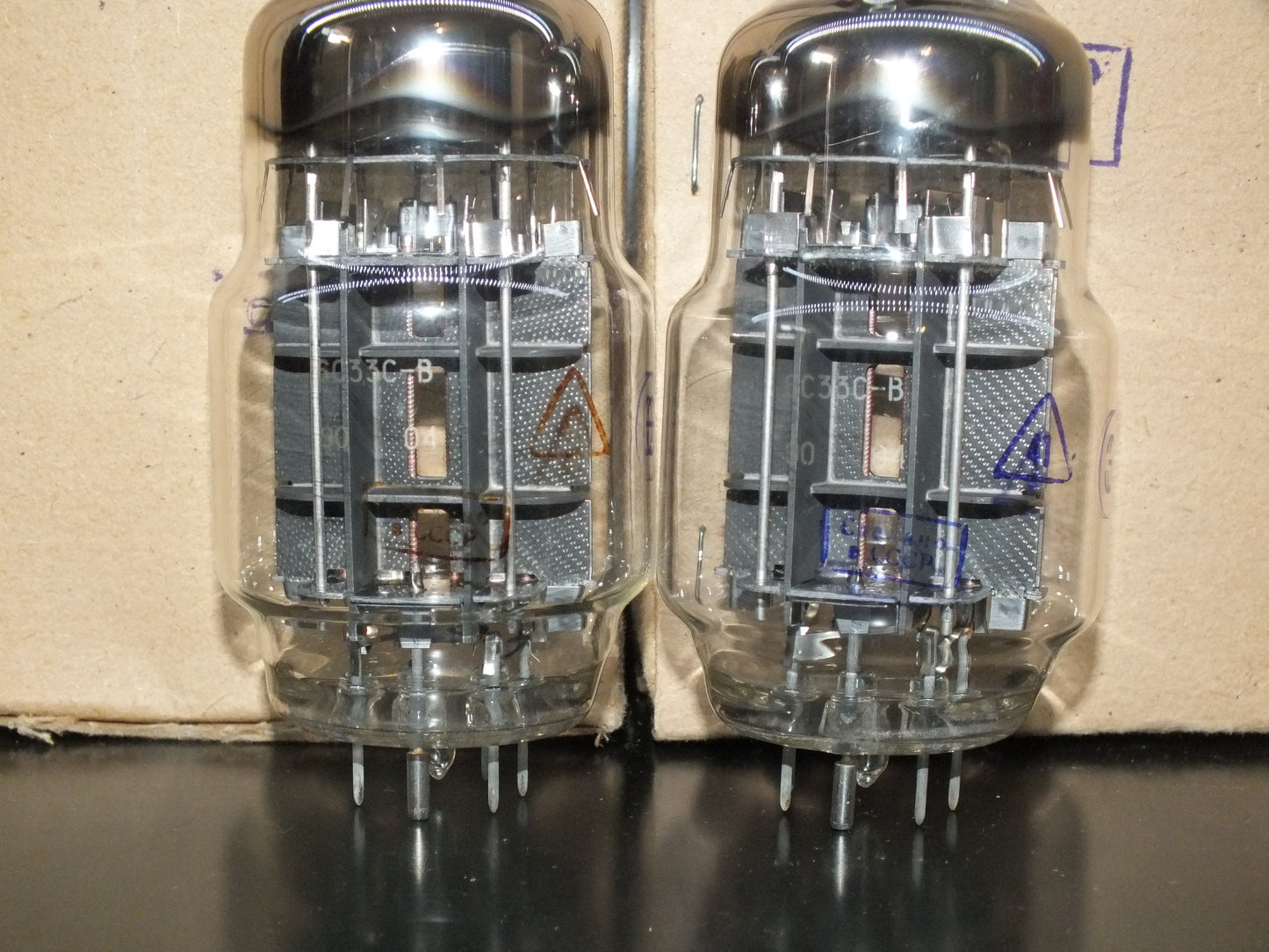 Matched pair (2 tubes) 6S33S-V 6C33C-B Sealed Boxes The same Dates