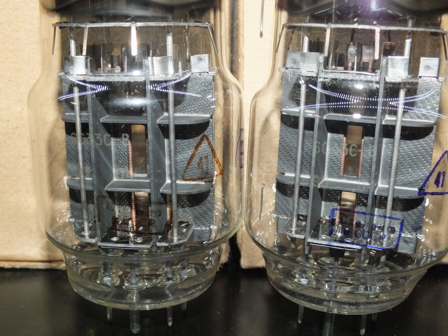 Matched pair (2 tubes) 6S33S-V 6C33C-B Sealed Boxes The same Dates