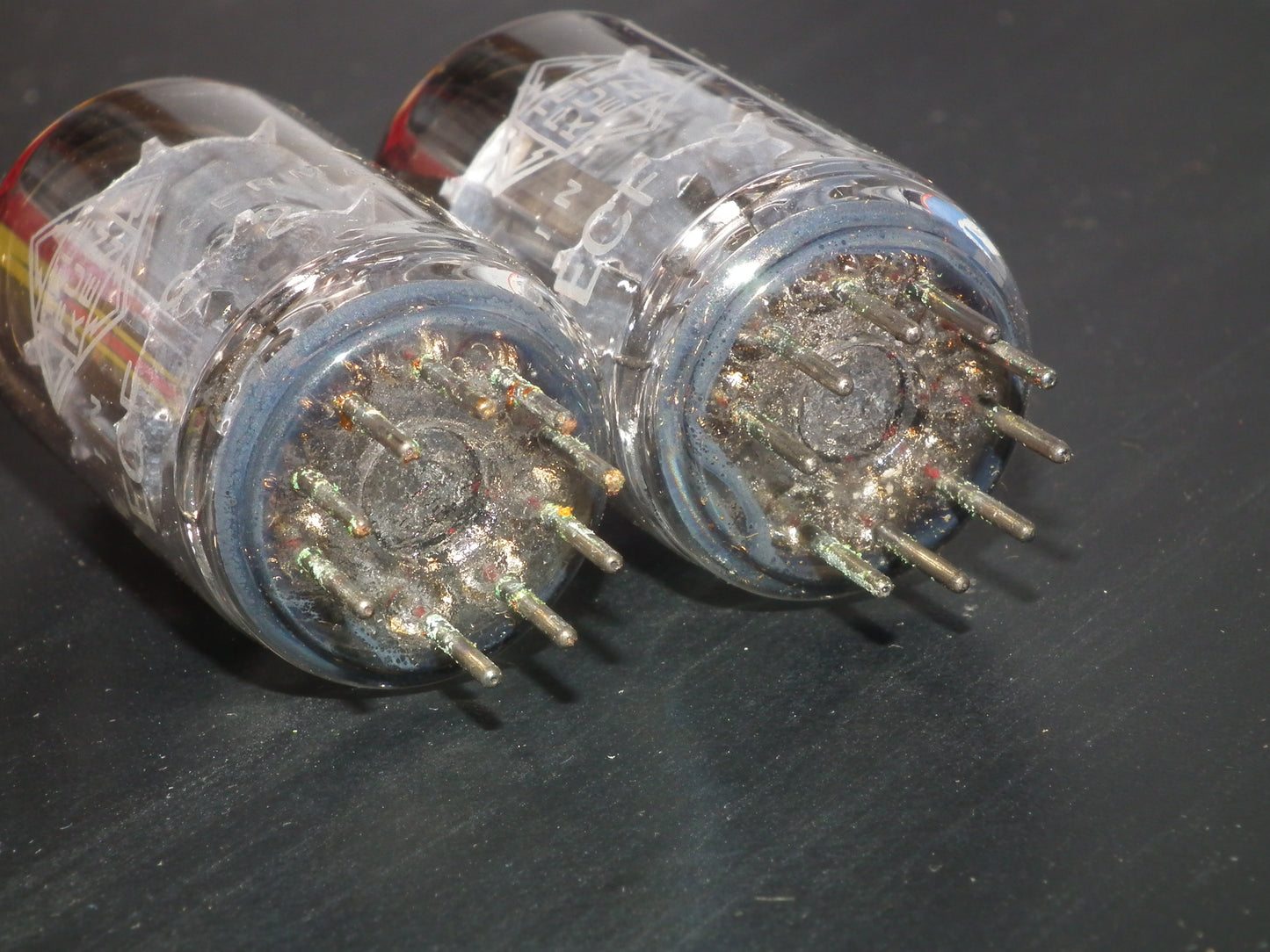 ECF802 Telefunken Platinum Matched Pair NOS NIB 6JW8 Diamond Bottom Berlin Plant