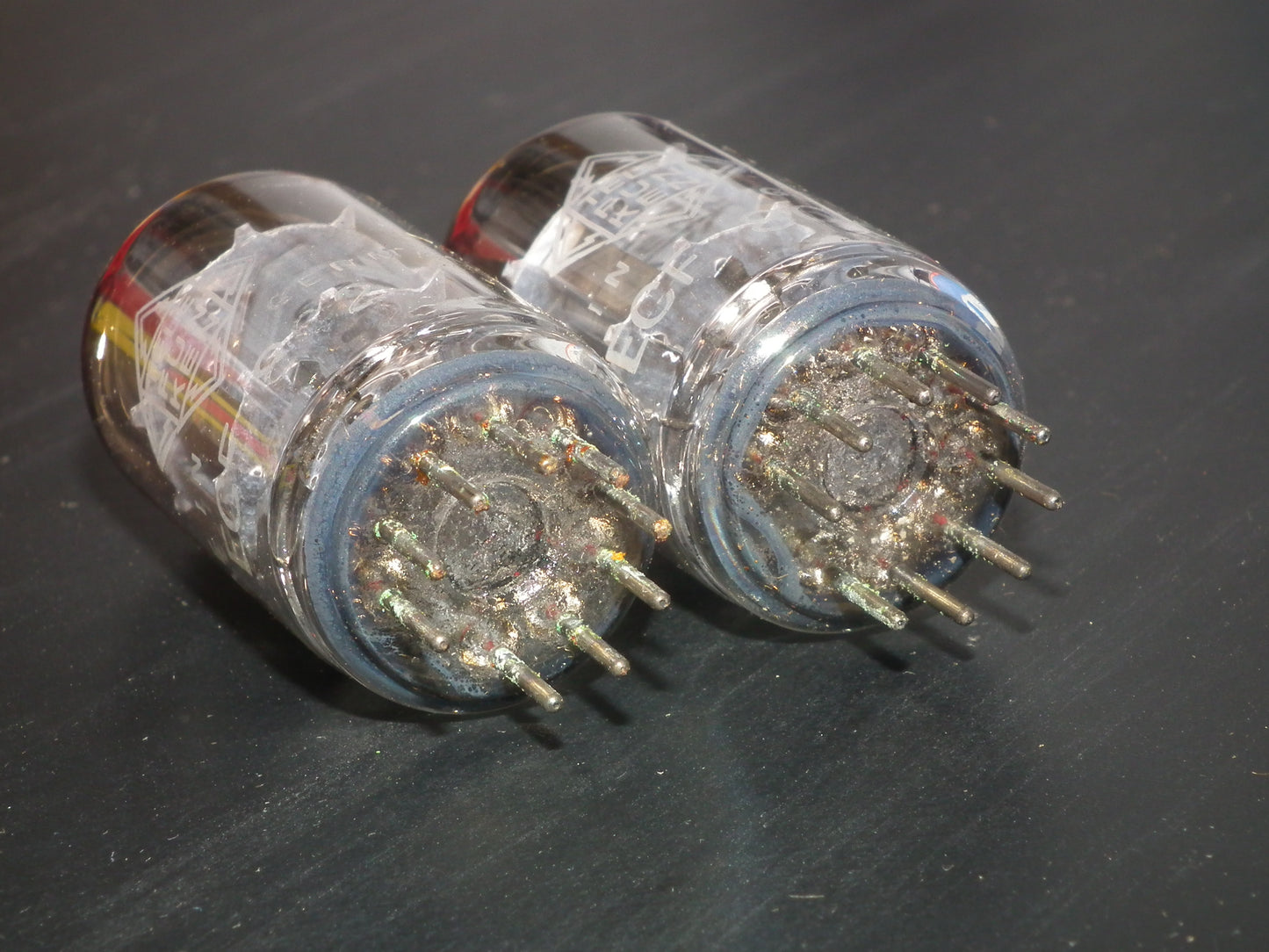 ECF802 Telefunken Platinum Matched Pair NOS NIB 6JW8 Diamond Bottom Berlin Plant