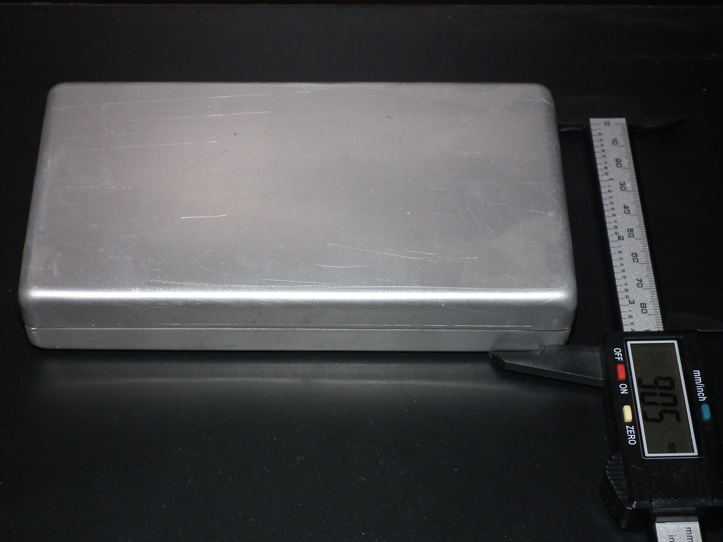 Vintage NOS Aluminum Box 160 x 90 x 30 mm (cca)