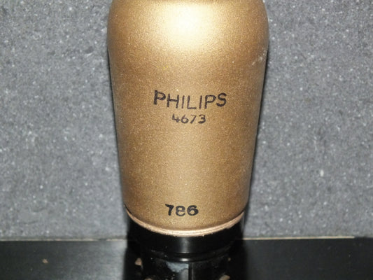 4673 Philips Gold Coated Pentode Old Type NOS