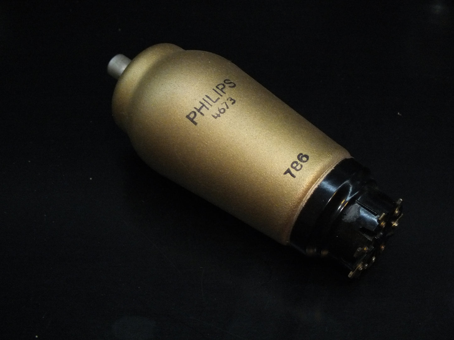 4673 Philips Gold Coated Pentode Old Type NOS