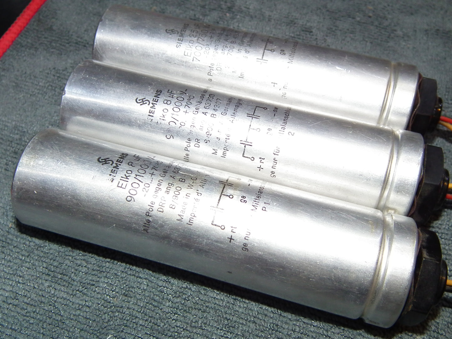 Siemens electrolytic capacitor 8uF / 1000V Klangfilm Used Tested