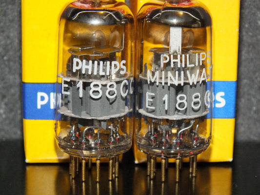 Platinum Matched Pair E188CC Philips 7308 NOS NIB 60s