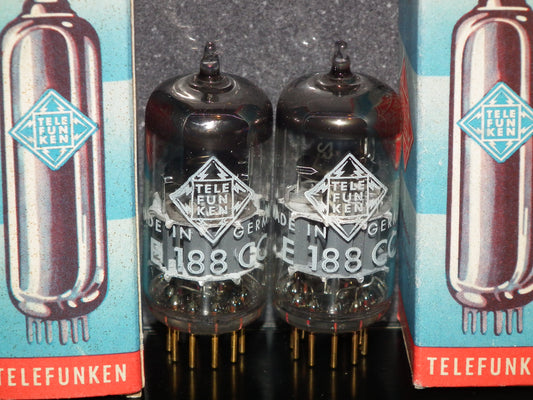 Platinum Matched Pair E188CC Telefunken 7308 DB The Same Codes NOS NIB
