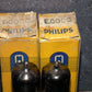 E80CC Philips 6085 Matched pair Eindhoven 1954 (FOIL D Getter, PINCHED WAIST!)