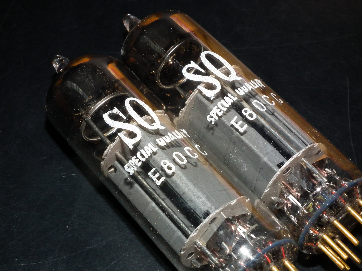 Philips E80CC 6085 Platinum Matched pair NOS NIB Heerlen 1960 Gold Pins