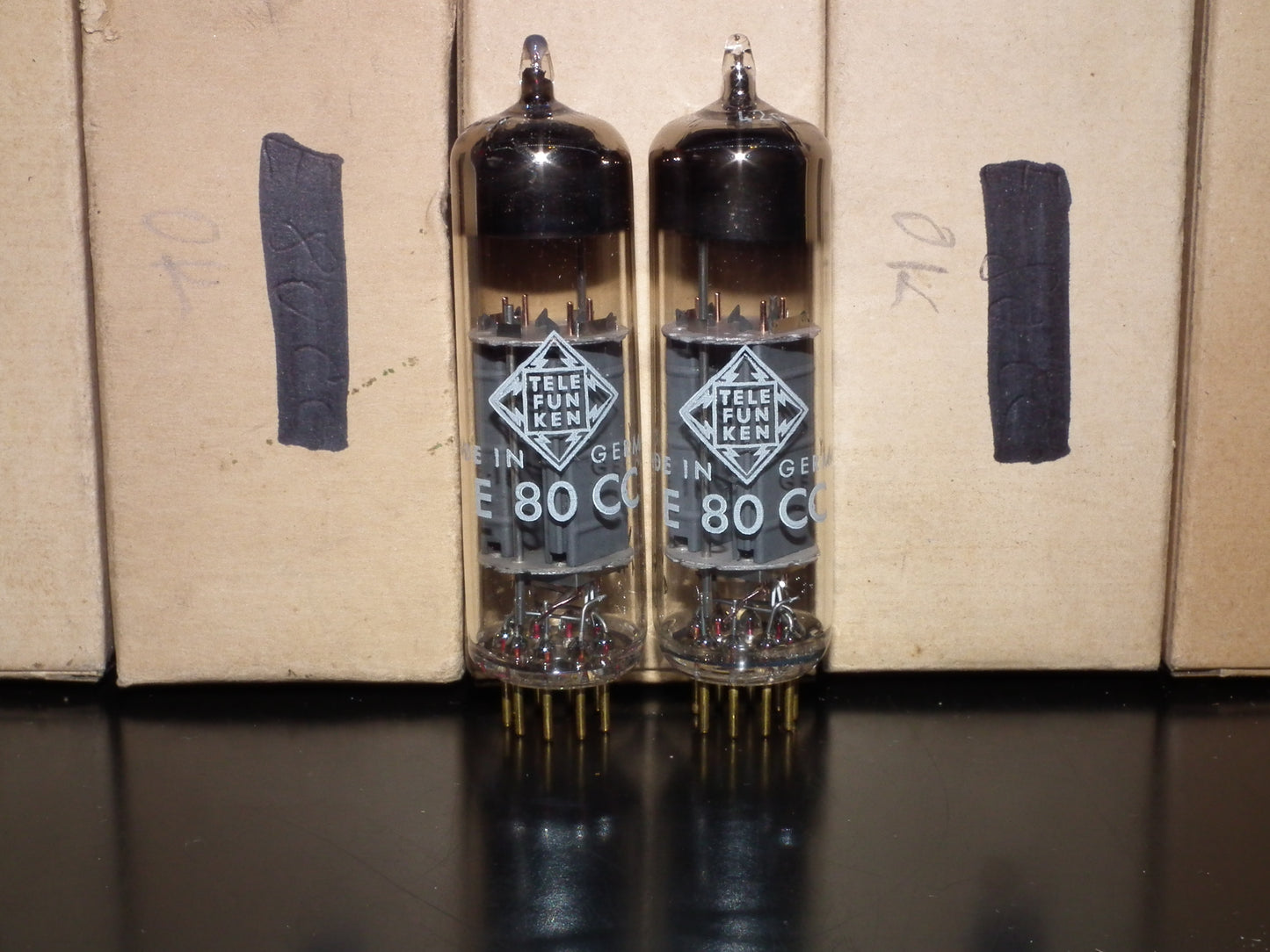 Telefunken E80CC 6085 Platinum Matched pair NOS Holland Heerlen 1964
