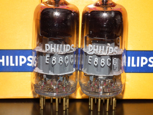 E88CC 6922 Philips Heerlen Holland 1969 Premium ECC88 6DJ8 NOS NIB Matched Pair