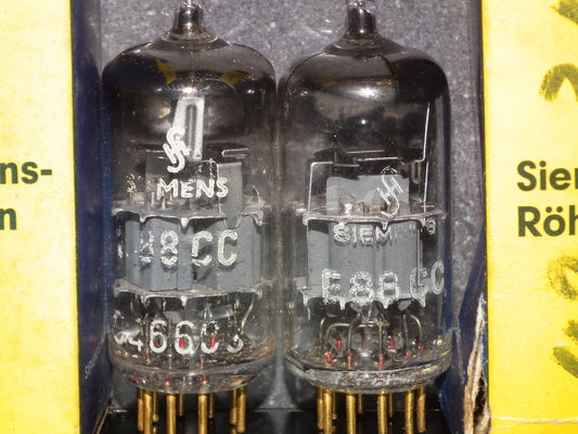 Siemens E88CC 6922 Matched Pair Used RARE GRAY SHIELD