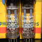 Matched Pair E90CC Philips NOS NIB Crossfoil D Getter Pinched Waist