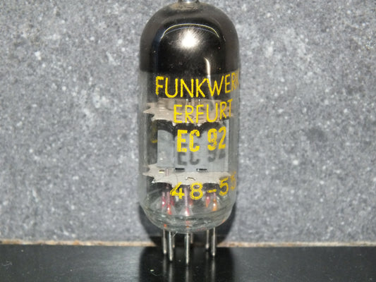 EC92 RFT 6AB4 RARE FOIL Getter Microphone triode, hum & microphonics tested