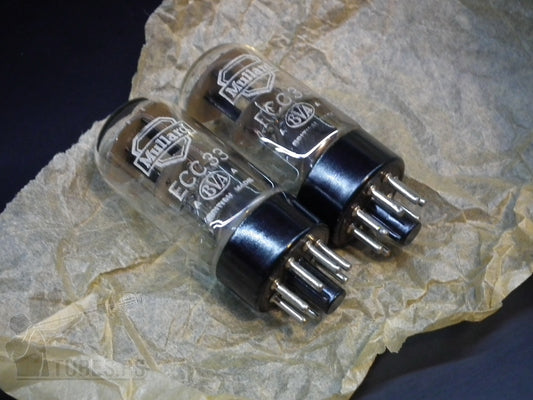 Platinum Matched Pair ECC33 Mullard 6SN7 CV2821 NOS Made in Great Britain