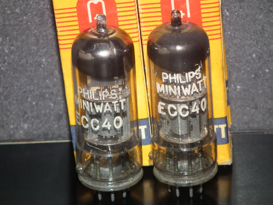 Platinum Matched Pair ECC40 Siemens rebranded Philips NOS NIB LC3