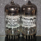 ECC81 12AT7 Philips Holland Flat Foil Crossbar D Getter Matched Pair Tk1