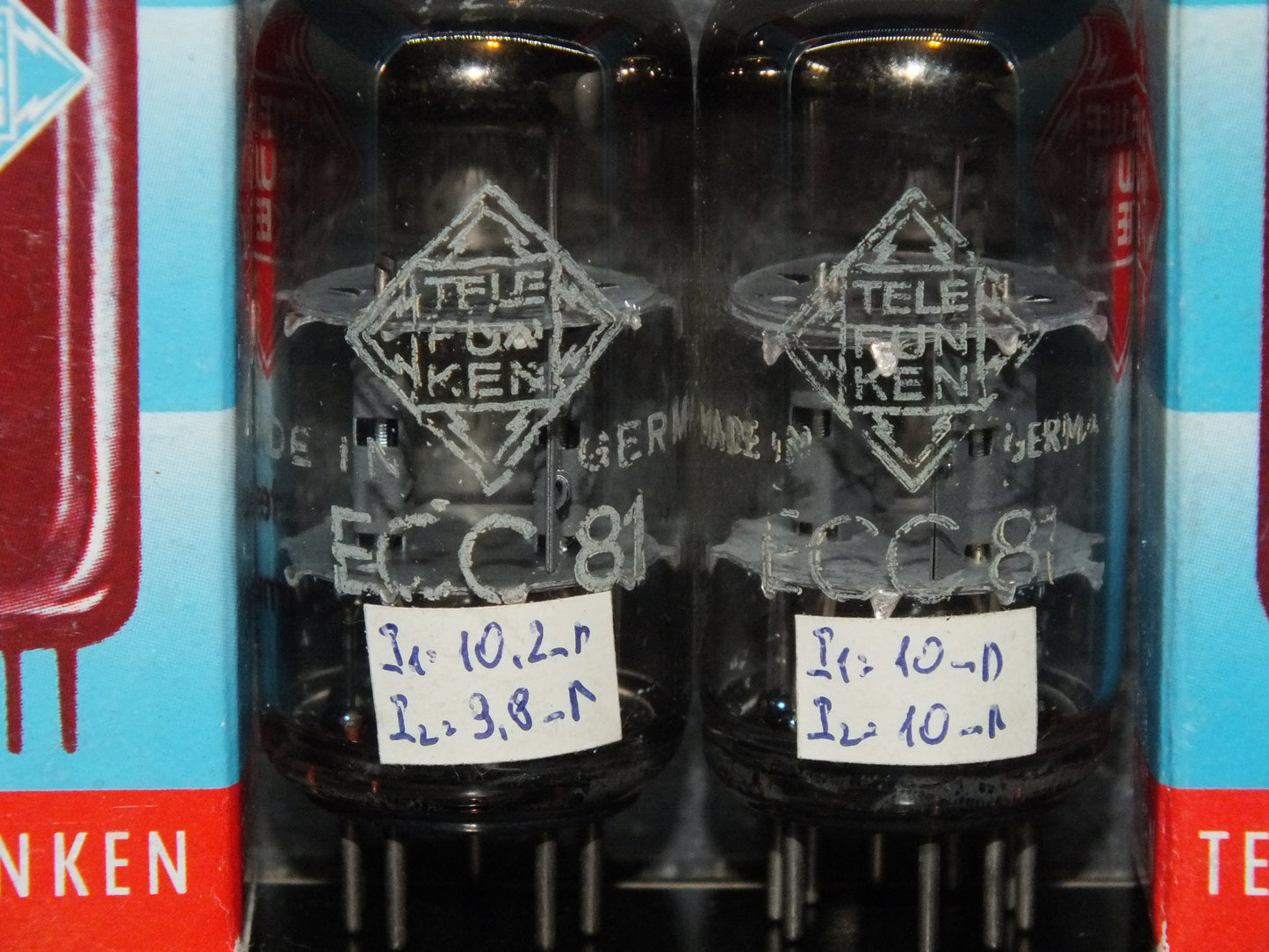 ECC81 Telefunken 12AT7 Platinum Matched pair Tested 100%, Berlin, Diamond bottom