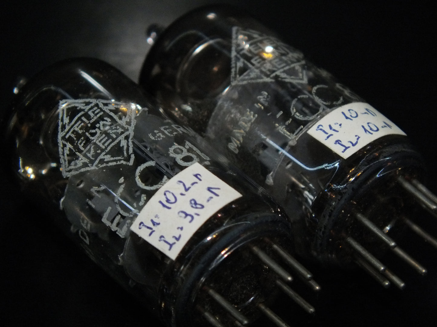 ECC81 Telefunken 12AT7 Platinum Matched pair Tested 100%, Berlin, Diamond bottom